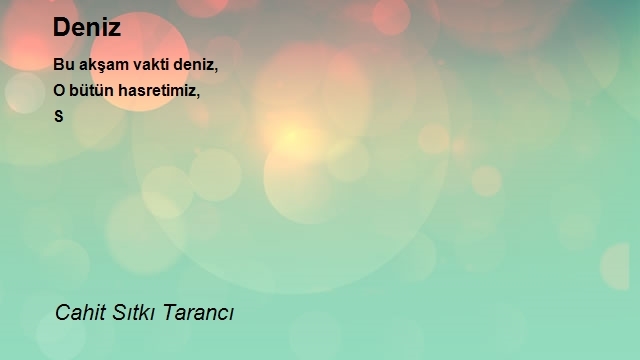 Cahit Sıtkı Tarancı