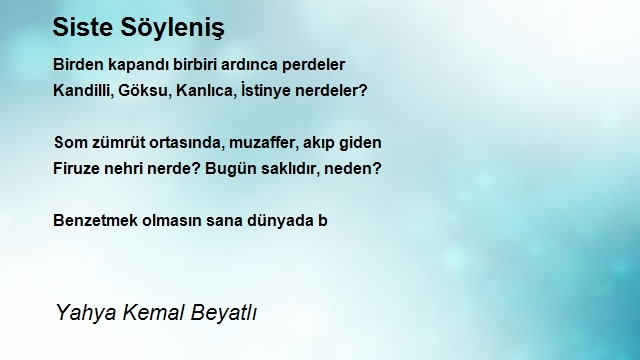 Yahya Kemal Beyatlı