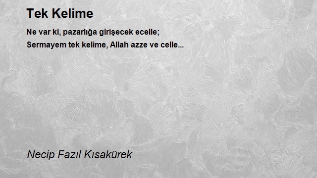 Necip Fazıl Kısakürek