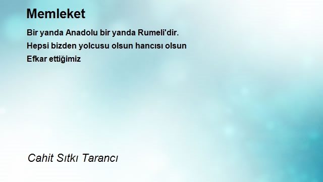 Cahit Sıtkı Tarancı