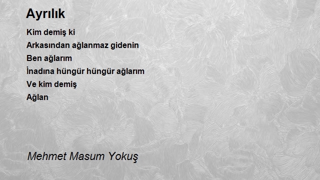 Mehmet Masum Yokuş