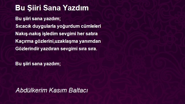 Abdülkerim Kasım Baltacı