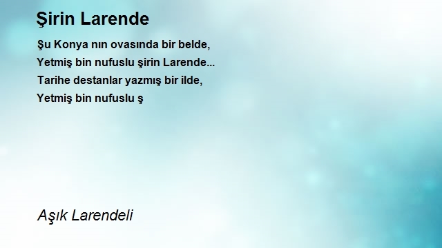 Aşık Larendeli