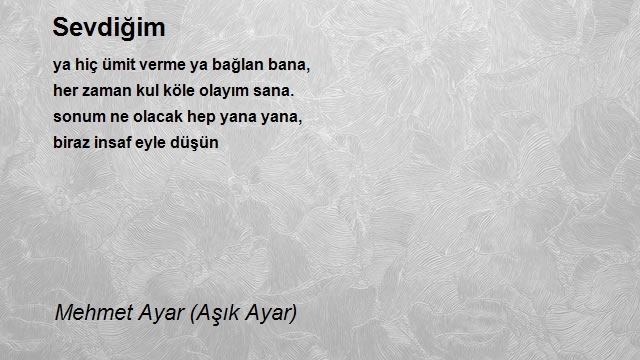 Mehmet Ayar (Aşık Ayar)