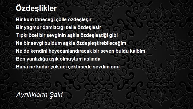 Ayrılıkların Şairi