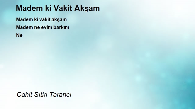 Cahit Sıtkı Tarancı