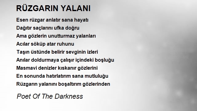 Poet Of The Darkness