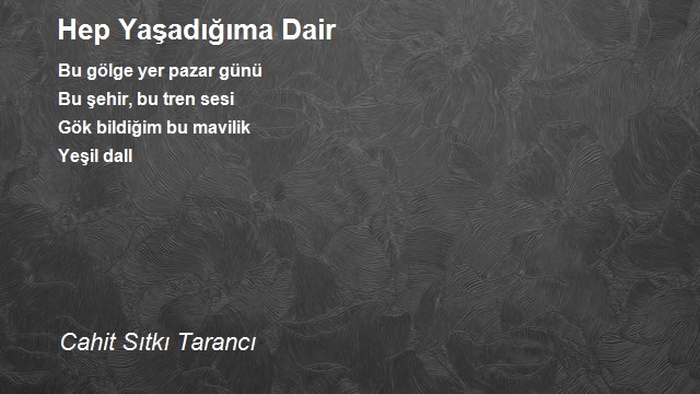 Cahit Sıtkı Tarancı