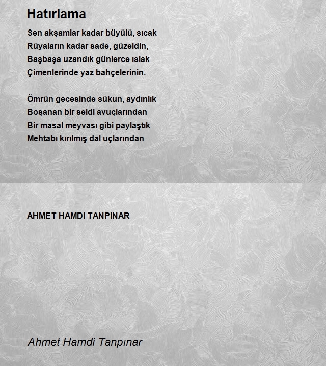 Ahmet Hamdi Tanpınar