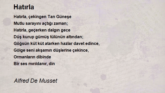 Alfred De Musset