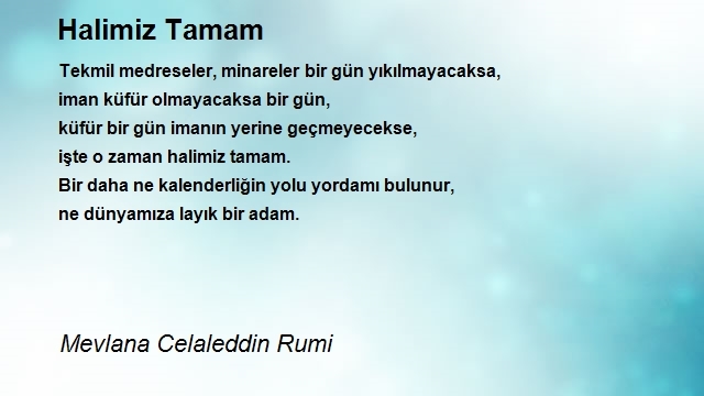 Mevlana Celaleddin Rumi