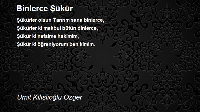 Ümit Kilislioğlu Özger