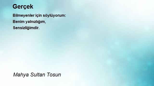 Mahya Sultan Tosun