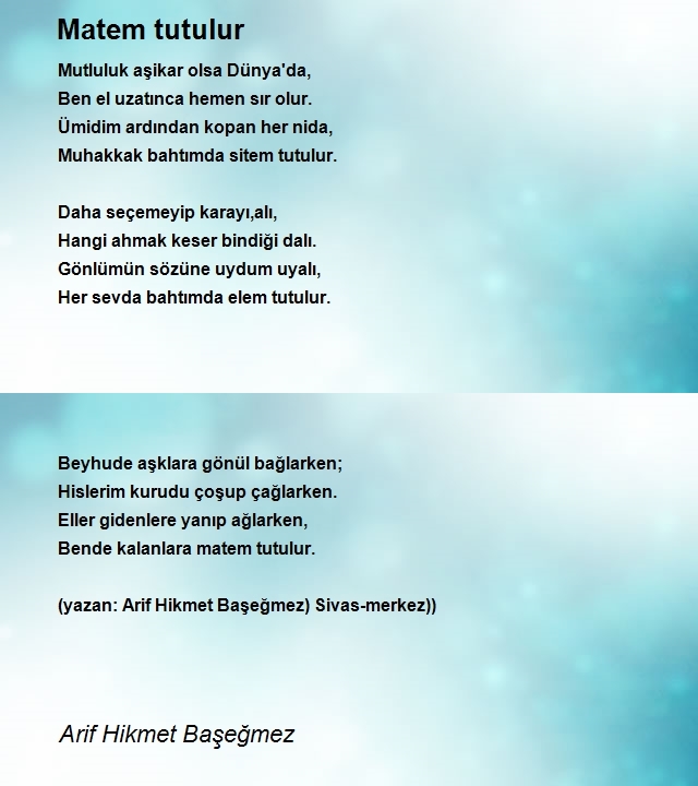 Arif Hikmet Başeğmez