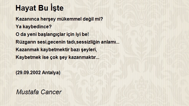 Mustafa Cancer