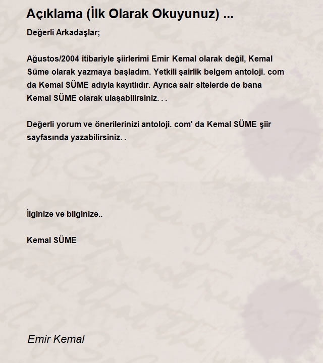 Emir Kemal