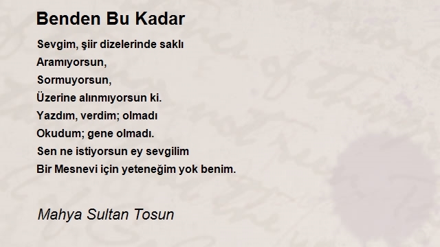 Mahya Sultan Tosun