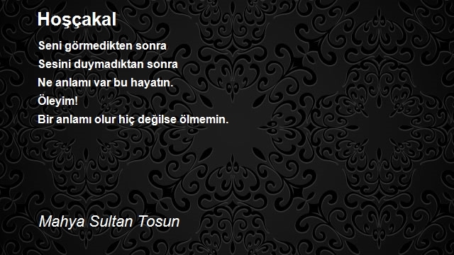 Mahya Sultan Tosun