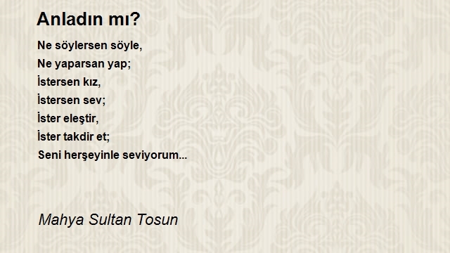 Mahya Sultan Tosun