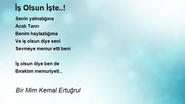 Bir Mim Kemal Ertuğrul