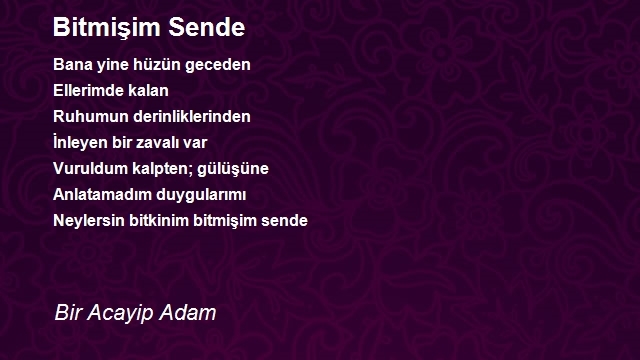 Bir Acayip Adam