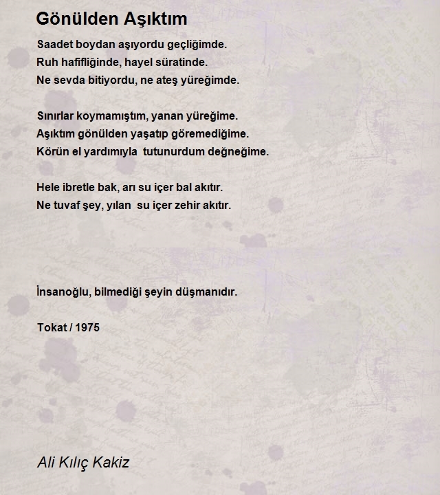 Ali Kılıç Kakiz