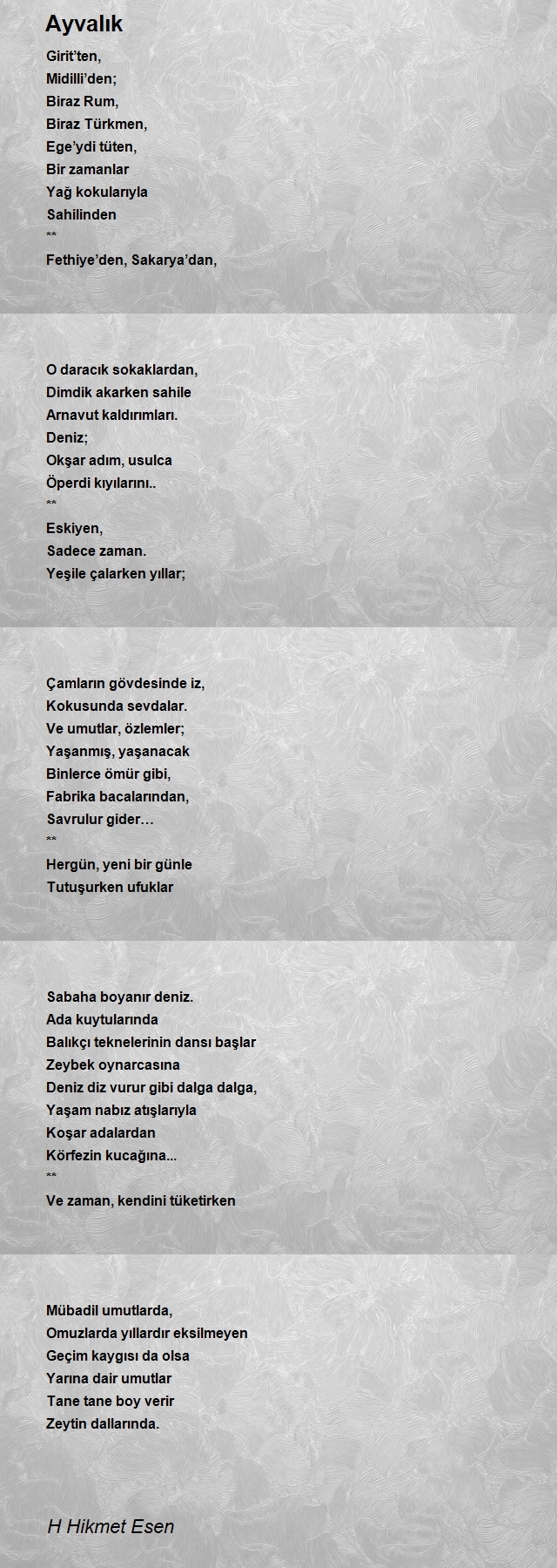 H Hikmet Esen