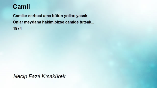 Necip Fazıl Kısakürek