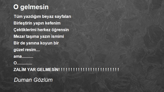 Duman Gözlüm