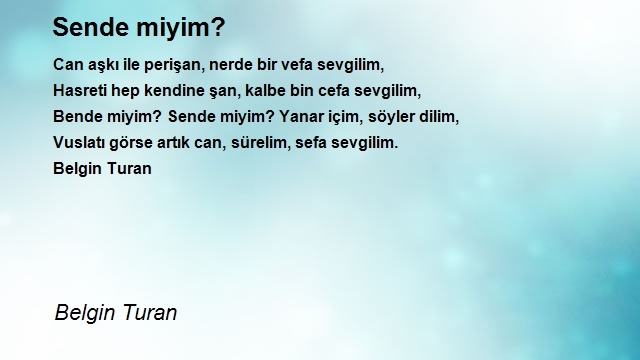 Belgin Turan