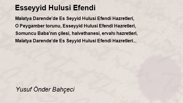 Yusuf Önder Bahçeci