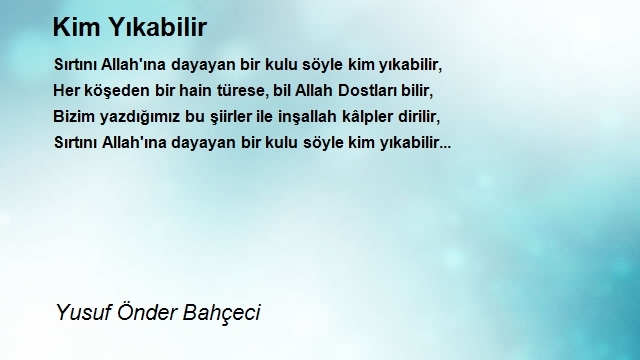 Yusuf Önder Bahçeci