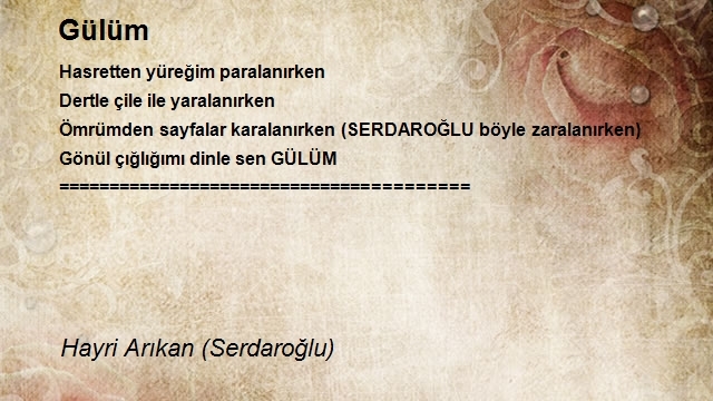 Hayri Arıkan (Serdaroğlu)