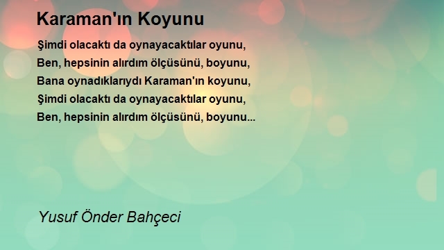 Yusuf Önder Bahçeci