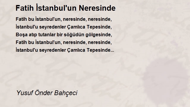 Yusuf Önder Bahçeci