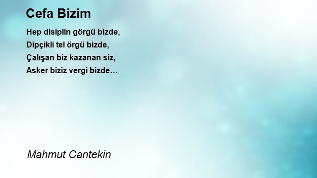 Mahmut Cantekin