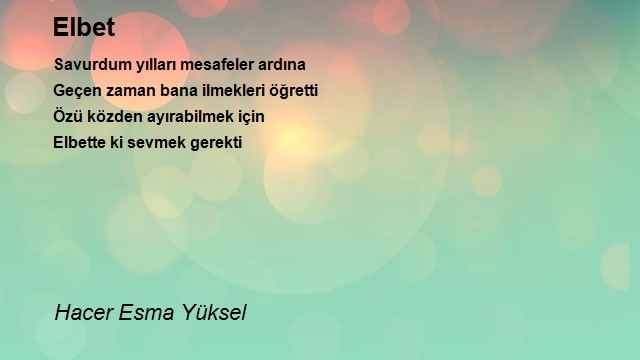 Hacer Esma Yüksel