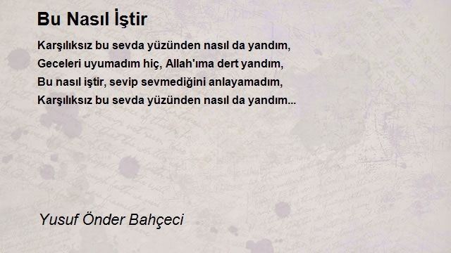 Yusuf Önder Bahçeci