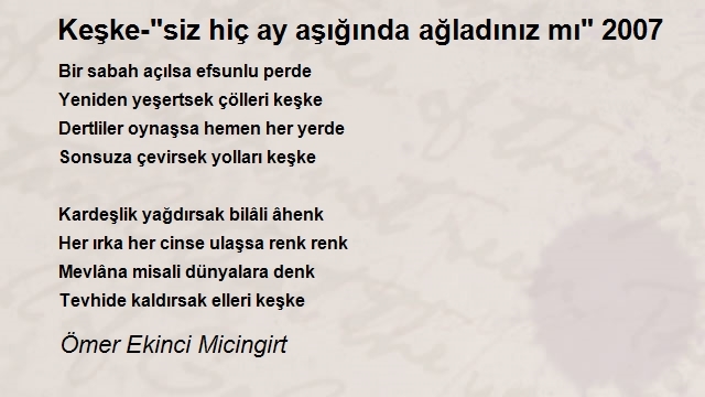 Ömer Ekinci Micingirt