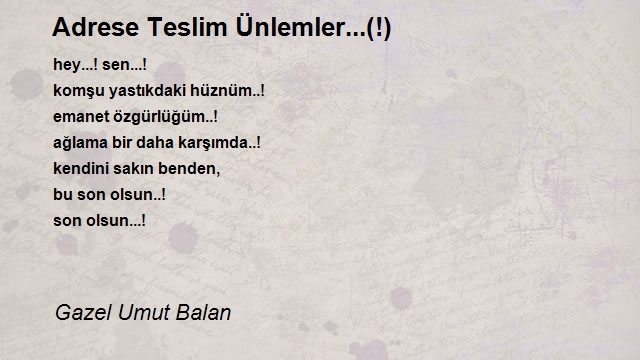 Gazel Umut Balan