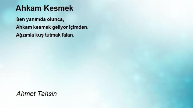 Ahmet Tahsin