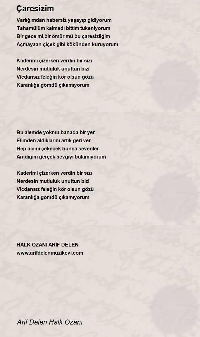 Arif Delen Halk Ozanı