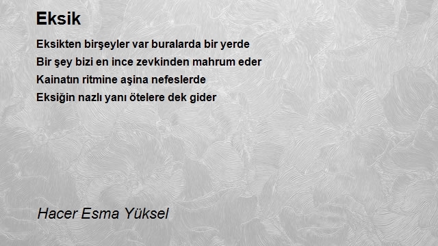 Hacer Esma Yüksel