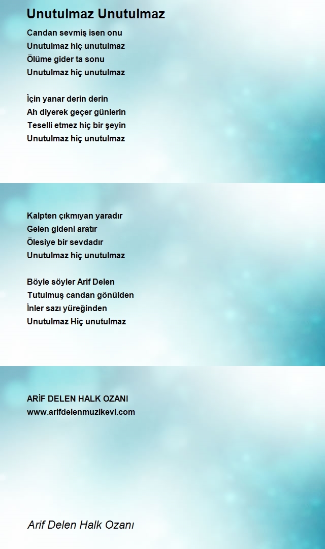 Arif Delen Halk Ozanı