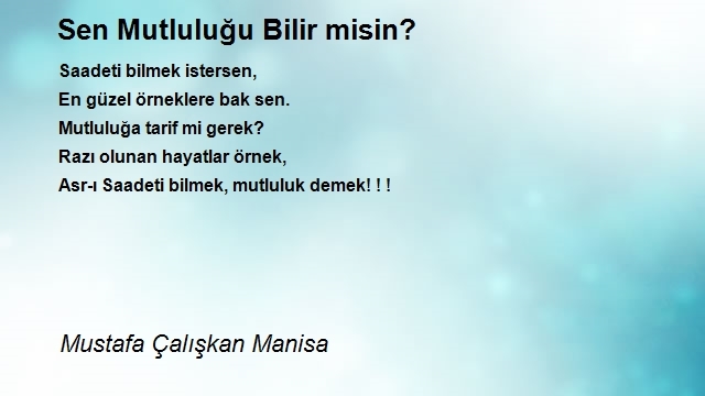 Mustafa Çalışkan Manisa