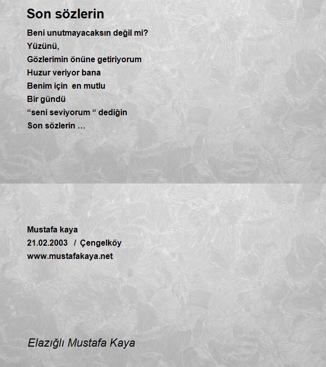 Elazığlı Mustafa Kaya