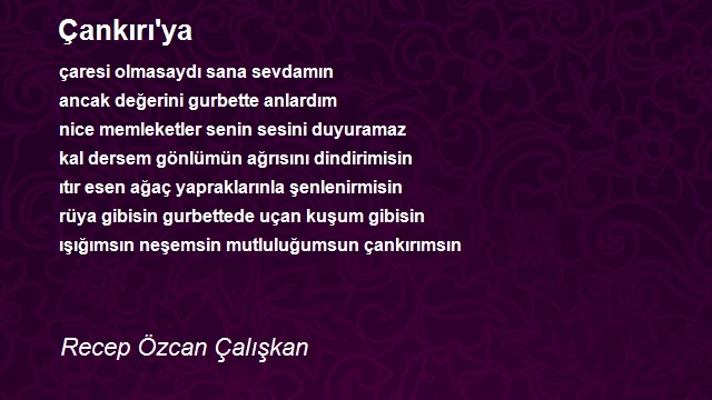 Recep Özcan Çalışkan