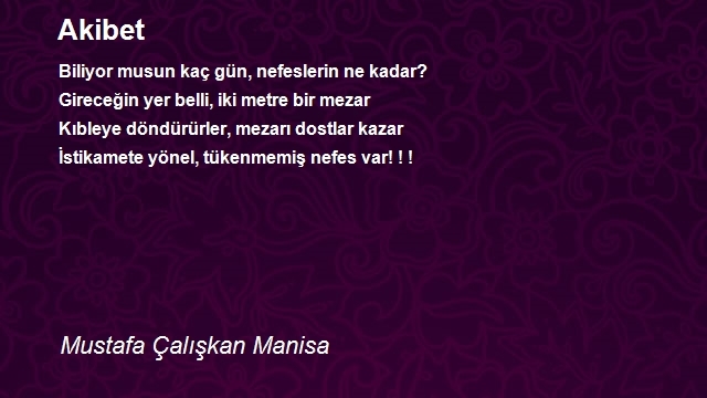 Mustafa Çalışkan Manisa