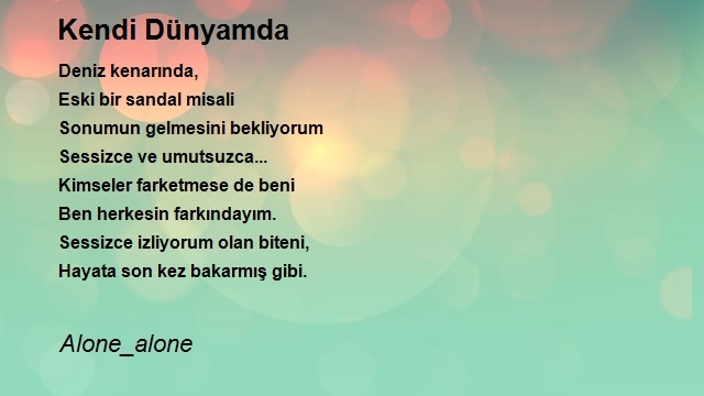 Şair Alone_alone