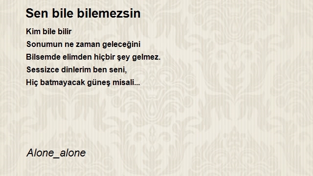 Şair Alone_alone